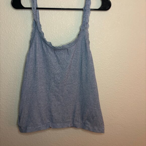 Millstrand Co Sky Blue Ribbed Sylvie Camisole Lace Detail - Picture 5 of 7